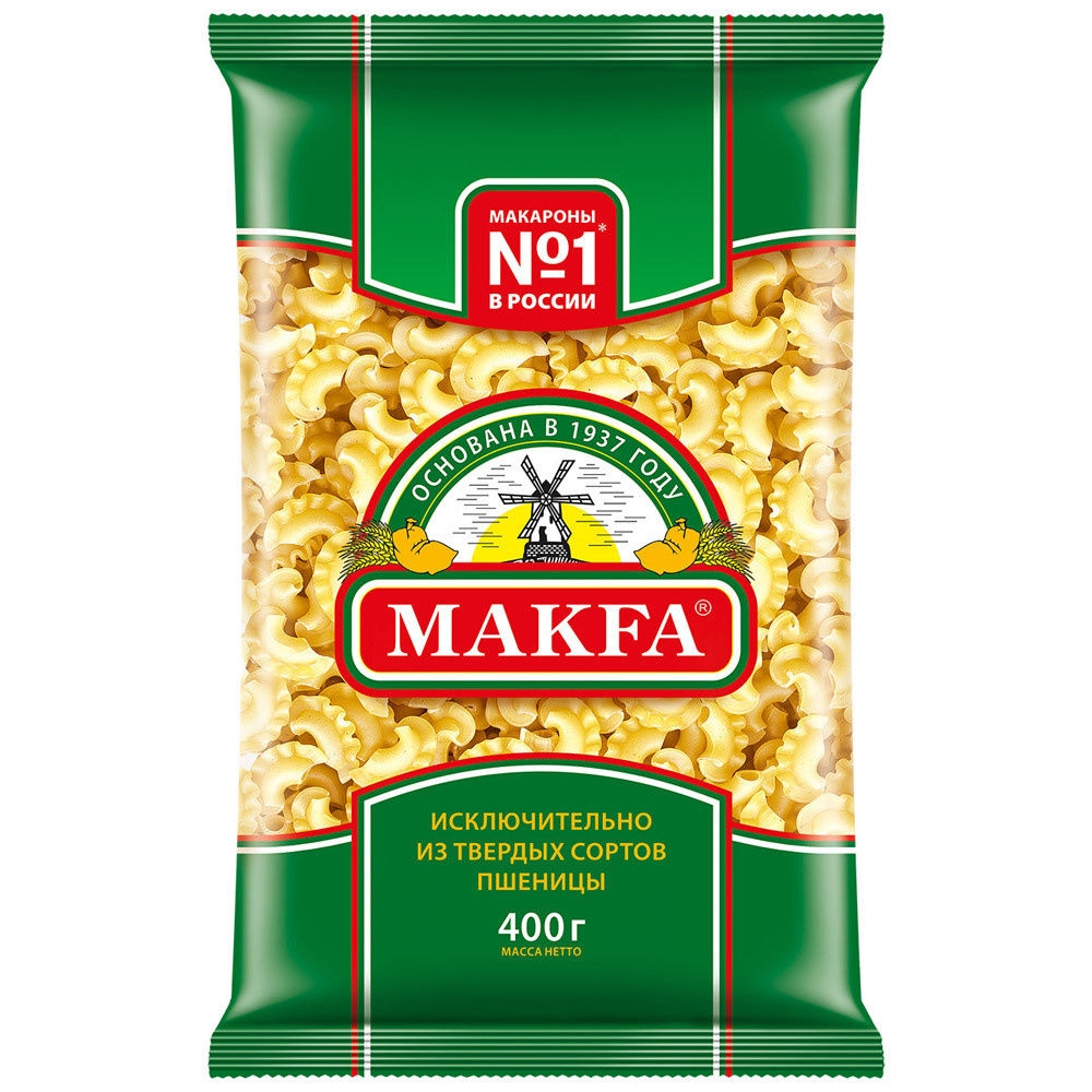 Макароны Макфа Петушиные гребешки 400 гр