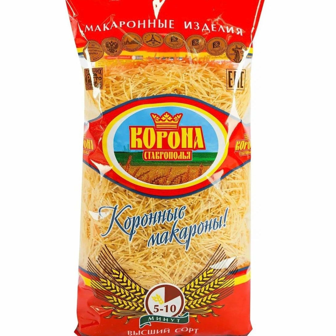 Макароны Корона 3 кг Вермишель крупная