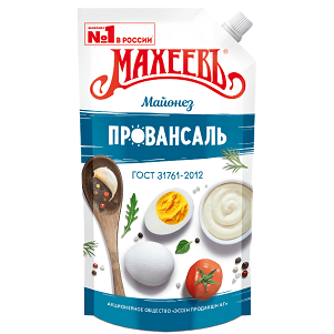 Майонез Махеев Провансаль белый №1 50,5% дой пак 400 мл