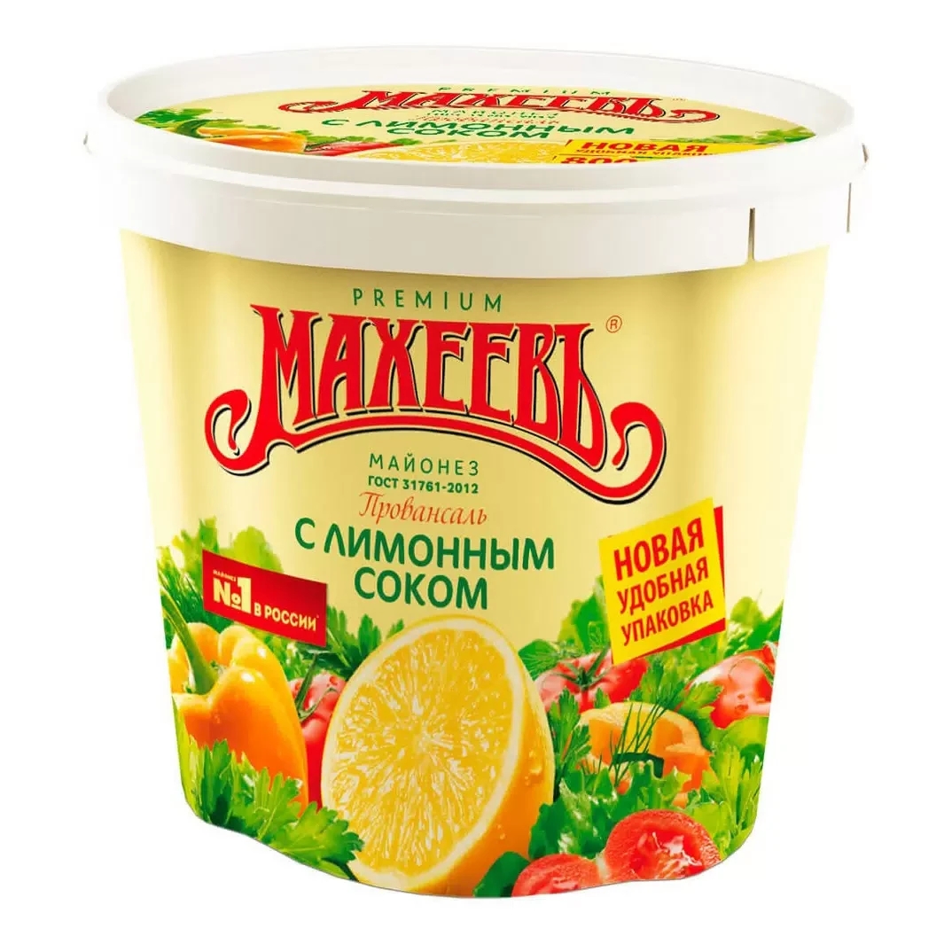Майонез Махеев Провансаль с лимонным соком ведро 800 гр