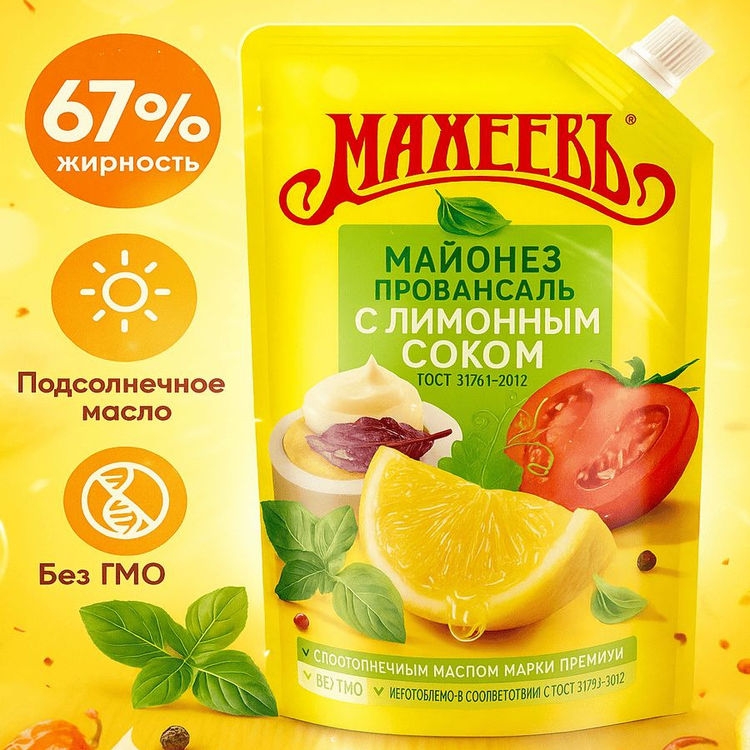 Майонез Махеев Провансаль с лимонным соком 400 мл