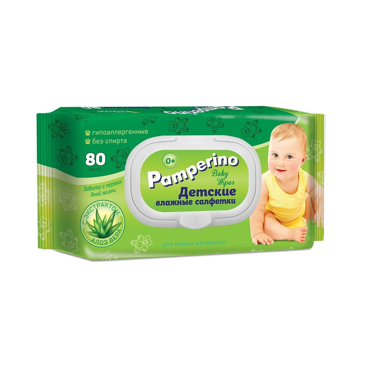 Влажные салфетки PAMPERINO детские 80 шт 