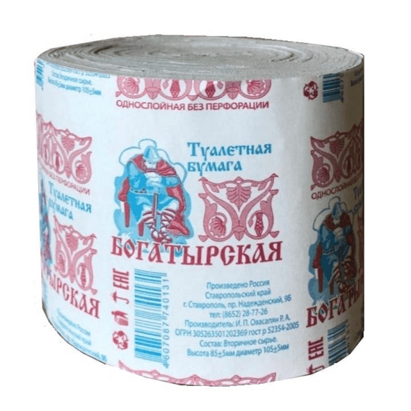 Туалетная бумага Богатырская 