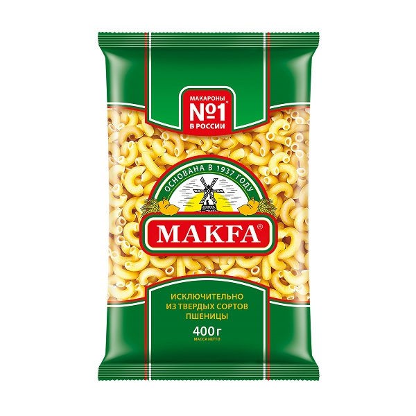 Макароны Макфа Рожки гладкие 400 гр
